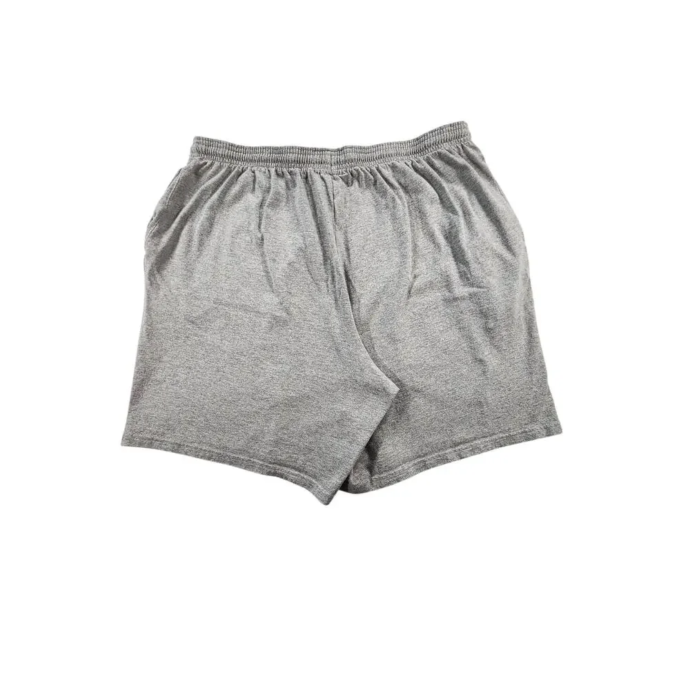Champion Men's Shorts 2XL Gray Athletic Drawstring Gym Workout Lounge Logo